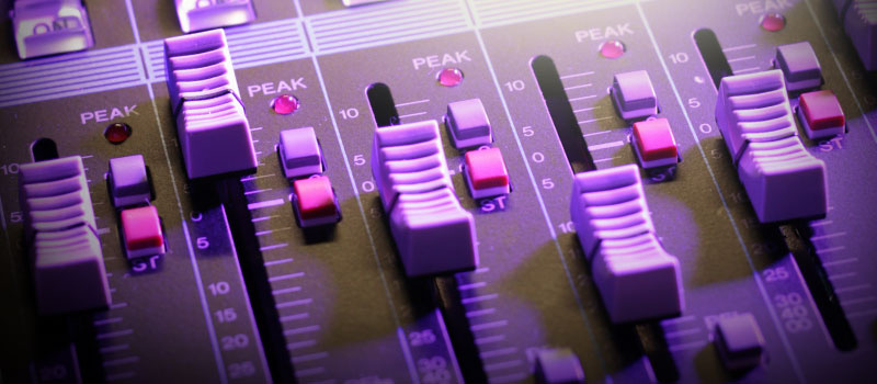 Régie de mixage du studio d'enregistrement de Paris